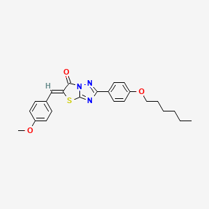 (5Z)-2-[4-(hexyloxy)phenyl]-5-(4-methoxybenzylidene)[1,3]thiazolo[3,2-b][1,2,4]triazol-6(5H)-one