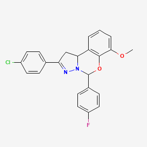 2-(4-Chlorophenyl)-5-(4-fluorophenyl)-7-methoxy-1,10b-dihydropyrazolo[1,5-c][1,3]benzoxazine