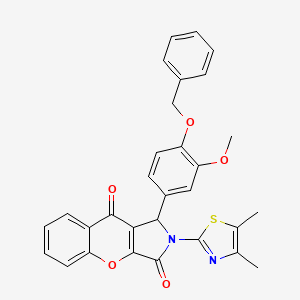 molecular formula C30H24N2O5S B15025375 1-[4-(Benzyloxy)-3-methoxyphenyl]-2-(4,5-dimethyl-1,3-thiazol-2-yl)-1,2-dihydrochromeno[2,3-c]pyrrole-3,9-dione 