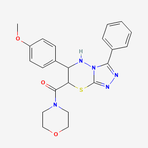 [6-(4-methoxyphenyl)-3-phenyl-6,7-dihydro-5H-[1,2,4]triazolo[3,4-b][1,3,4]thiadiazin-7-yl](morpholin-4-yl)methanone