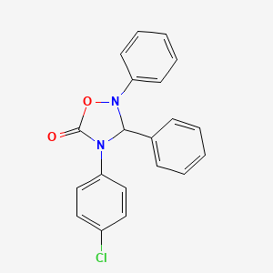 molecular formula C20H15ClN2O2 B15025414 4-(4-Chlorophenyl)-2,3-diphenyl-1,2,4-oxadiazolidin-5-one 