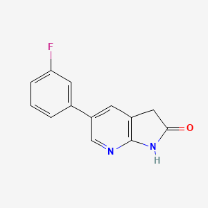 molecular formula C13H9FN2O B1502542 5-(3-fluorophenyl)-1H-pyrrolo[2,3-b]pyridin-2(3H)-one CAS No. 611204-90-1