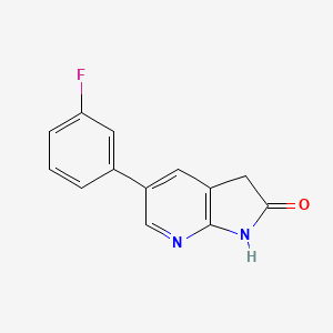 B1502542 5-(3-fluorophenyl)-1H-pyrrolo[2,3-b]pyridin-2(3H)-one CAS No. 611204-90-1