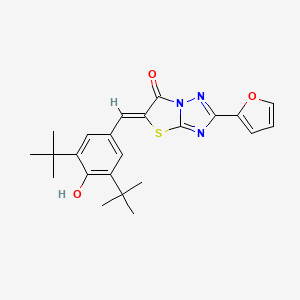 (5Z)-5-(3,5-di-tert-butyl-4-hydroxybenzylidene)-2-(furan-2-yl)[1,3]thiazolo[3,2-b][1,2,4]triazol-6(5H)-one