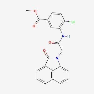 molecular formula C21H15ClN2O4 B15025443 methyl 4-chloro-3-{[(2-oxobenzo[cd]indol-1(2H)-yl)acetyl]amino}benzoate 