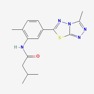 3-methyl-N-[2-methyl-5-(3-methyl[1,2,4]triazolo[3,4-b][1,3,4]thiadiazol-6-yl)phenyl]butanamide