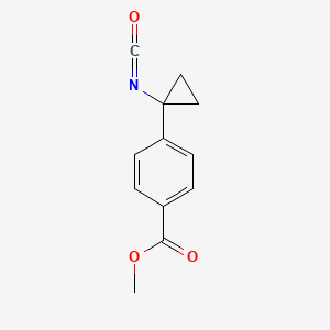 molecular formula C12H11NO3 B1502546 Benzoic acid, 4-(1-isocyanatocyclopropyl)-, methyl ester 