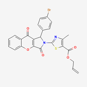 molecular formula C25H17BrN2O5S B15025462 prop-2-en-1-yl 2-[1-(4-bromophenyl)-3,9-dioxo-3,9-dihydrochromeno[2,3-c]pyrrol-2(1H)-yl]-4-methyl-1,3-thiazole-5-carboxylate 