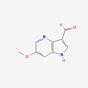 molecular formula C9H8N2O2 B1502547 6-methoxy-1H-pyrrolo[3,2-b]pyridine-3-carbaldehyde CAS No. 1190323-05-7