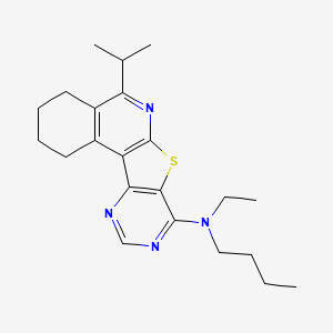 N-butyl-N-ethyl-8-propan-2-yl-11-thia-9,14,16-triazatetracyclo[8.7.0.02,7.012,17]heptadeca-1,7,9,12,14,16-hexaen-13-amine