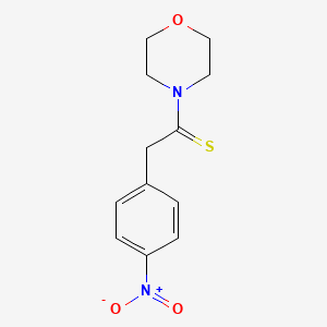 molecular formula C12H14N2O3S B1502551 1-Morpholino-2-(4-nitrophenyl)-1-ethanethione 