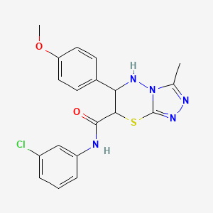 molecular formula C19H18ClN5O2S B15025510 N-(3-chlorophenyl)-6-(4-methoxyphenyl)-3-methyl-6,7-dihydro-5H-[1,2,4]triazolo[3,4-b][1,3,4]thiadiazine-7-carboxamide 