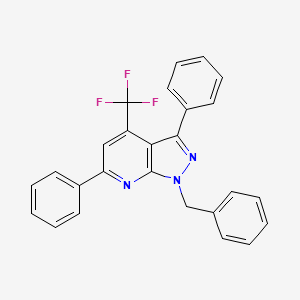 1-benzyl-3,6-diphenyl-4-(trifluoromethyl)-1H-pyrazolo[3,4-b]pyridine