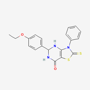 molecular formula C19H17N3O2S2 B15025529 5-(4-Ethoxy-phenyl)-3-phenyl-2-thioxo-2,3,5,6-tetrahydro-4H-thiazolo[4,5-d]pyrimidin-7-one 