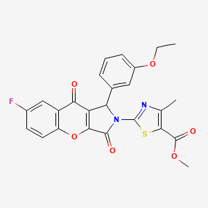 methyl 2-[1-(3-ethoxyphenyl)-7-fluoro-3,9-dioxo-3,9-dihydrochromeno[2,3-c]pyrrol-2(1H)-yl]-4-methyl-1,3-thiazole-5-carboxylate