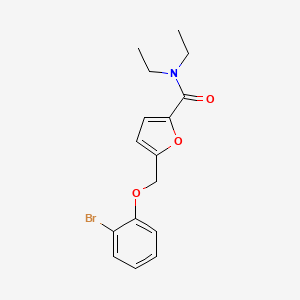 molecular formula C16H18BrNO3 B15025556 5-[(2-bromophenoxy)methyl]-N,N-diethylfuran-2-carboxamide 