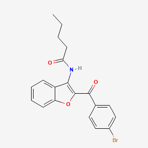 molecular formula C20H18BrNO3 B15025562 N-[2-(4-bromobenzoyl)-1-benzofuran-3-yl]pentanamide 