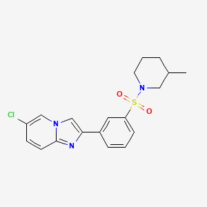 6-Chloro-2-{3-[(3-methylpiperidin-1-yl)sulfonyl]phenyl}imidazo[1,2-a]pyridine