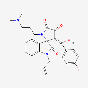 1'-[3-(dimethylamino)propyl]-3'-[(4-fluorophenyl)carbonyl]-4'-hydroxy-1-(prop-2-en-1-yl)spiro[indole-3,2'-pyrrole]-2,5'(1H,1'H)-dione