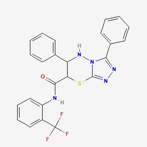 3,6-diphenyl-N-[2-(trifluoromethyl)phenyl]-6,7-dihydro-5H-[1,2,4]triazolo[3,4-b][1,3,4]thiadiazine-7-carboxamide