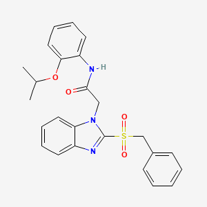 2-[2-(benzylsulfonyl)-1H-benzimidazol-1-yl]-N-[2-(propan-2-yloxy)phenyl]acetamide