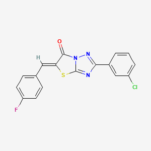 (5Z)-2-(3-chlorophenyl)-5-(4-fluorobenzylidene)[1,3]thiazolo[3,2-b][1,2,4]triazol-6(5H)-one