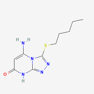 5-Amino-3-(pentylsulfanyl)-[1,2,4]triazolo[4,3-A]pyrimidin-7-OL