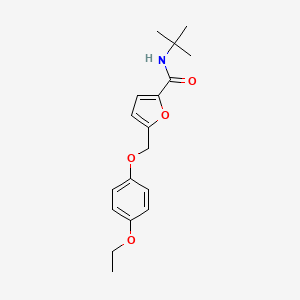 molecular formula C18H23NO4 B15025720 N-tert-butyl-5-[(4-ethoxyphenoxy)methyl]furan-2-carboxamide 