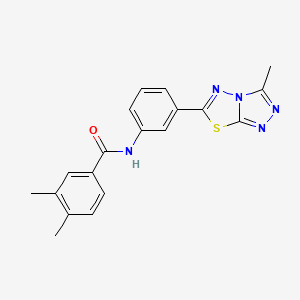 3,4-dimethyl-N-[3-(3-methyl[1,2,4]triazolo[3,4-b][1,3,4]thiadiazol-6-yl)phenyl]benzamide