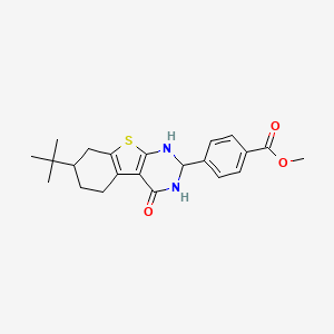 Methyl 4-(7-tert-butyl-4-oxo-1,2,3,4,5,6,7,8-octahydro[1]benzothieno[2,3-d]pyrimidin-2-yl)benzoate