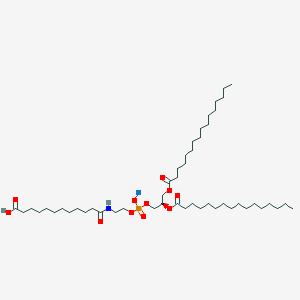 molecular formula C49H93NNaO11P B1502579 2-[(11-羧基十一烷酰基)氨基]乙基磷酸钠(2R)-2,3-双(十六烷酰氧基)丙基 CAS No. 474923-49-4