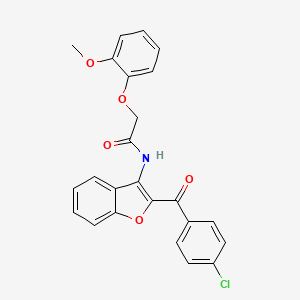 N-[2-(4-chlorobenzoyl)-1-benzofuran-3-yl]-2-(2-methoxyphenoxy)acetamide