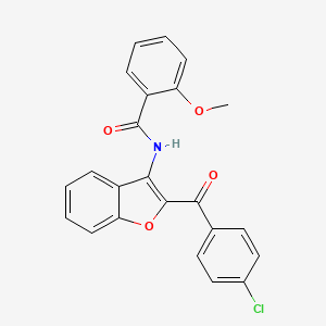 molecular formula C23H16ClNO4 B15025822 N-[2-(4-chlorobenzoyl)-1-benzofuran-3-yl]-2-methoxybenzamide 