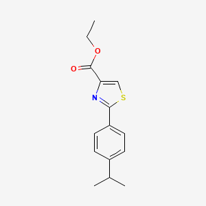 molecular formula C15H17NO2S B1502583 Ethyl 2-(4-isopropylphenyl)thiazole-4-carboxylate CAS No. 886368-07-6