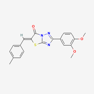 (5Z)-2-(3,4-dimethoxyphenyl)-5-(4-methylbenzylidene)[1,3]thiazolo[3,2-b][1,2,4]triazol-6(5H)-one