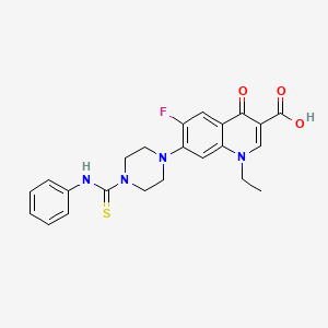 1-Ethyl-6-fluoro-4-oxo-7-[4-(phenylcarbamothioyl)piperazin-1-yl]-1,4-dihydroquinoline-3-carboxylic acid