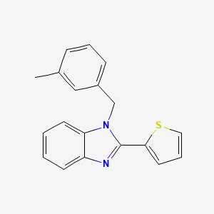 molecular formula C19H16N2S B15025905 1-(3-methylbenzyl)-2-thien-2-yl-1H-benzimidazole 