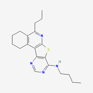 N-butyl-8-propyl-11-thia-9,14,16-triazatetracyclo[8.7.0.02,7.012,17]heptadeca-1,7,9,12,14,16-hexaen-13-amine