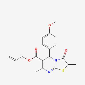 molecular formula C20H22N2O4S B15025949 allyl 5-(4-ethoxyphenyl)-2,7-dimethyl-3-oxo-2,3-dihydro-5H-[1,3]thiazolo[3,2-a]pyrimidine-6-carboxylate 