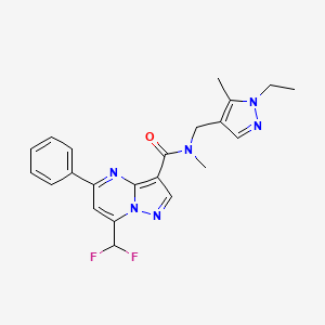 7-(difluoromethyl)-N-[(1-ethyl-5-methyl-1H-pyrazol-4-yl)methyl]-N-methyl-5-phenylpyrazolo[1,5-a]pyrimidine-3-carboxamide