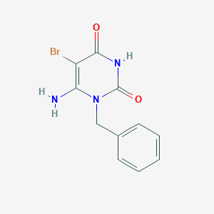 molecular formula C11H10BrN3O2 B015026 6-氨基-1-苄基-5-溴尿嘧啶 CAS No. 72816-87-6