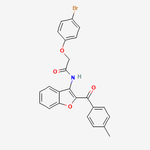 molecular formula C24H18BrNO4 B15026000 2-(4-bromophenoxy)-N-[2-(4-methylbenzoyl)-1-benzofuran-3-yl]acetamide 