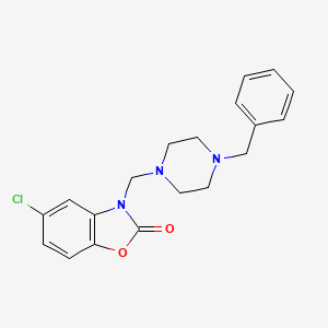 molecular formula C19H20ClN3O2 B15026002 3-[(4-benzylpiperazin-1-yl)methyl]-5-chloro-1,3-benzoxazol-2(3H)-one 