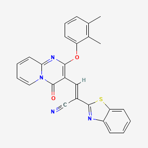 (2E)-2-(1,3-benzothiazol-2-yl)-3-[2-(2,3-dimethylphenoxy)-4-oxo-4H-pyrido[1,2-a]pyrimidin-3-yl]prop-2-enenitrile