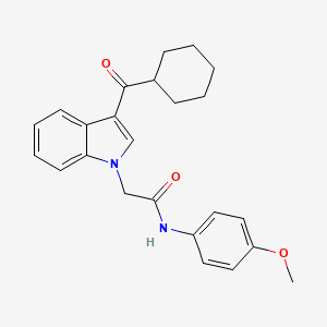 molecular formula C24H26N2O3 B15026070 2-[3-(cyclohexylcarbonyl)-1H-indol-1-yl]-N-(4-methoxyphenyl)acetamide 