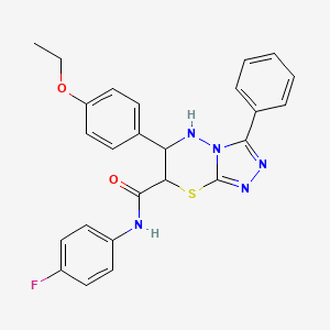 6-(4-ethoxyphenyl)-N-(4-fluorophenyl)-3-phenyl-6,7-dihydro-5H-[1,2,4]triazolo[3,4-b][1,3,4]thiadiazine-7-carboxamide