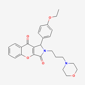 molecular formula C26H28N2O5 B15026133 1-(4-Ethoxyphenyl)-2-[3-(morpholin-4-yl)propyl]-1,2-dihydrochromeno[2,3-c]pyrrole-3,9-dione 