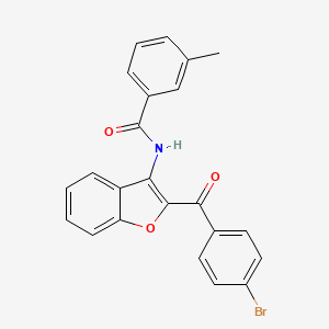 molecular formula C23H16BrNO3 B15026136 N-[2-(4-bromobenzoyl)-1-benzofuran-3-yl]-3-methylbenzamide 