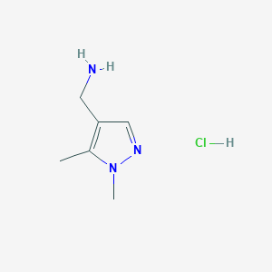 molecular formula C6H12ClN3 B1502614 (1,5-dimethyl-1H-pyrazol-4-yl)methanamine hydrochloride CAS No. 449811-81-8