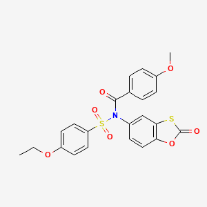 N-[(4-ethoxyphenyl)sulfonyl]-4-methoxy-N-(2-oxo-1,3-benzoxathiol-5-yl)benzamide